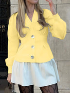 Button-up V-neck Knit Cardigan (5)
