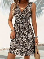 Leopard V-neck Sleeveless Mini Dress (10)