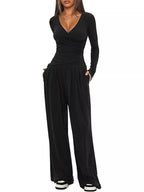 Casual Long Sleeve Top Pants Two-piece Set (7)
