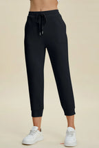 Full Size Air Scuba Drawstring High Waist Cropped Pants (13)