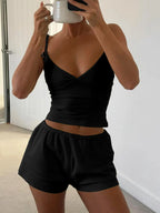 V-neck Cami Shorts Set