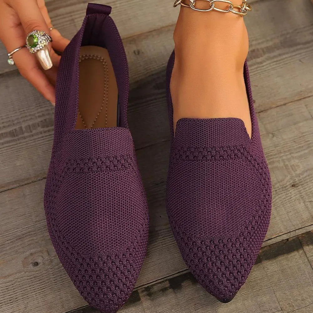 Point Toe Mesh Flats Slip-ons (2)