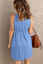 Sleeveless Button Down Mini Magic Dress (16)