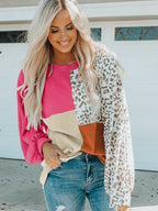 Block Leopard Round Neck Sweatshirt (2)