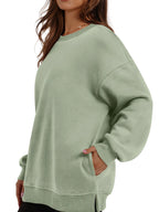 Oversized Long Sleeve Crewneck Sweatshirt (2)