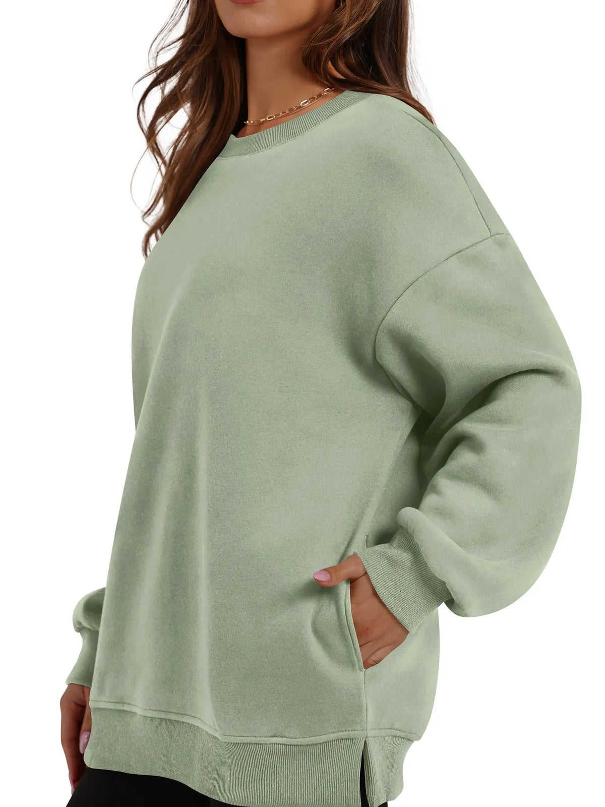 Oversized Long Sleeve Crewneck Sweatshirt (2)