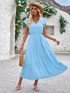 V-neck Ruffle Layered Dress photo 7