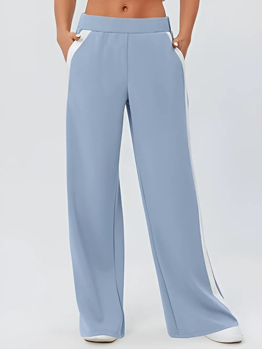 Side Striped Wide Leg Pants (7)