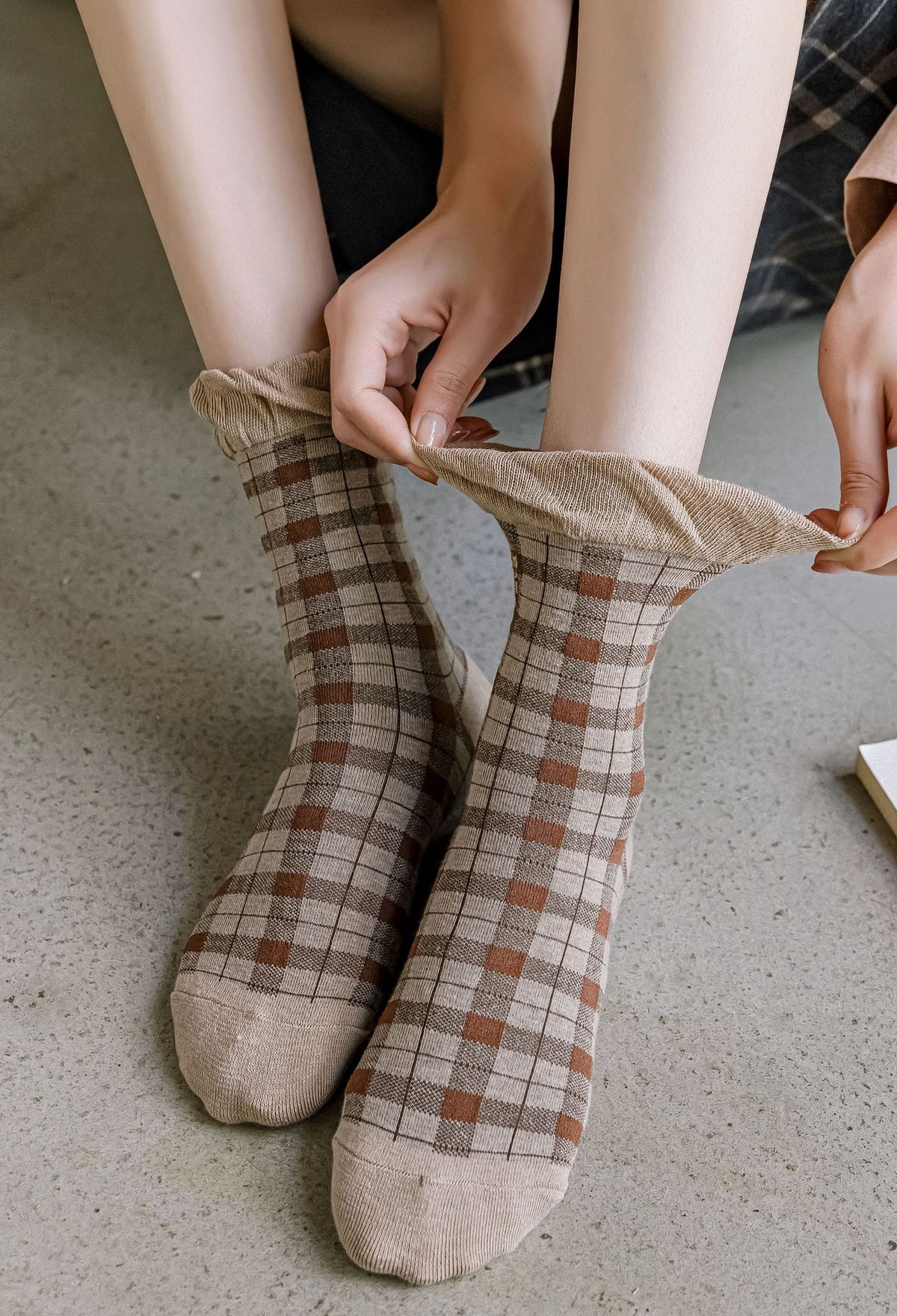 Cute Lace Rhombus Preppy Stockings photo 3
