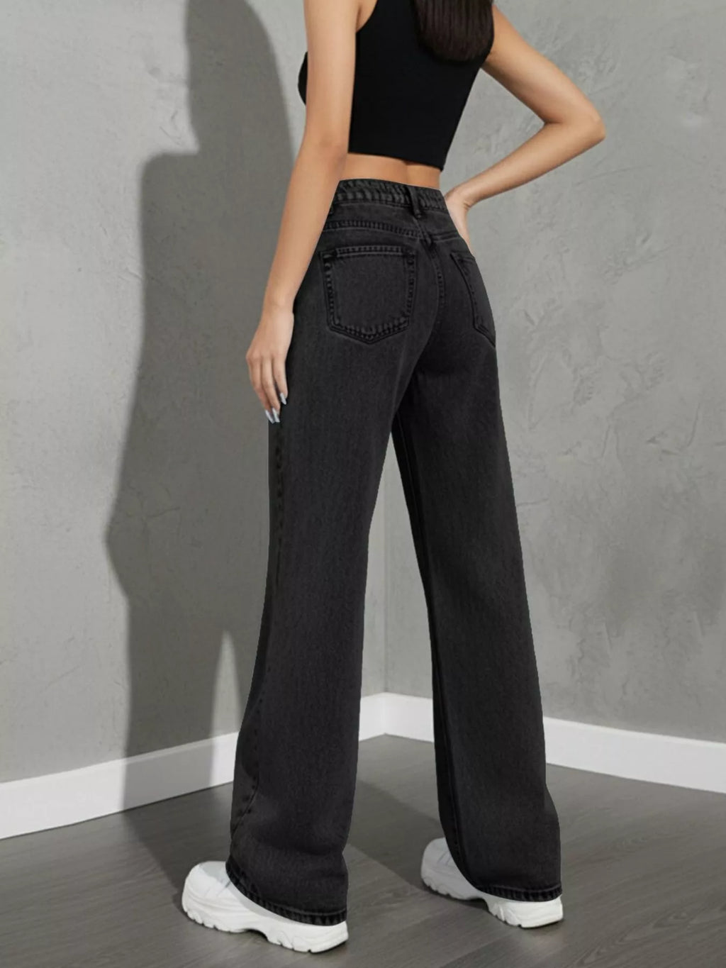 High Waist Wide Leg Jeans (29)