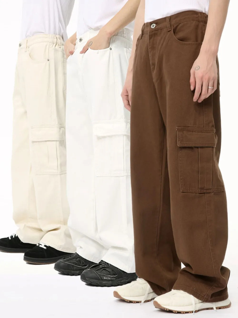 Hight Rise Wide Leg Cargo Pants