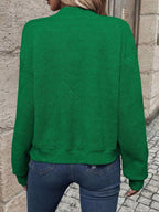Textured Knit Zip-up Bomber Jacket (8)