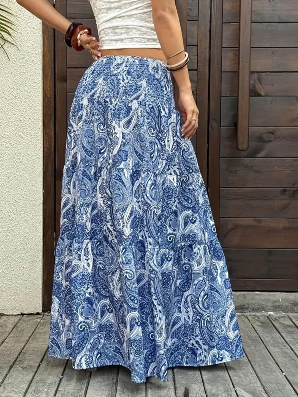 Paisley Print Maxi Skirt (13)