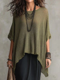 Full Size Loose Knit Round Neck Top Plus (7)
