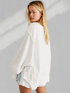 Slit Round Neck Dropped Shoulder T-shirt (6)