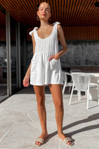 Full Size Scoop Neck Tie Shoulder Romper (4)