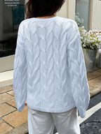 Cable Knit Long Sleeve Sweater (8)