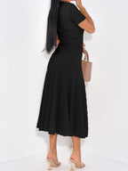 Textured Knit Short Sleeve Dress (3)