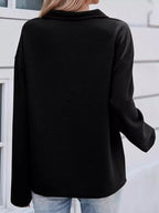 Half Zip Dropped Shoulder Sweatshirt (2)