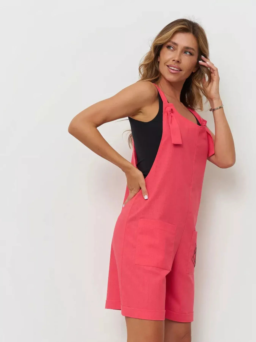 Sleeveless Tie-strap Romper (6)