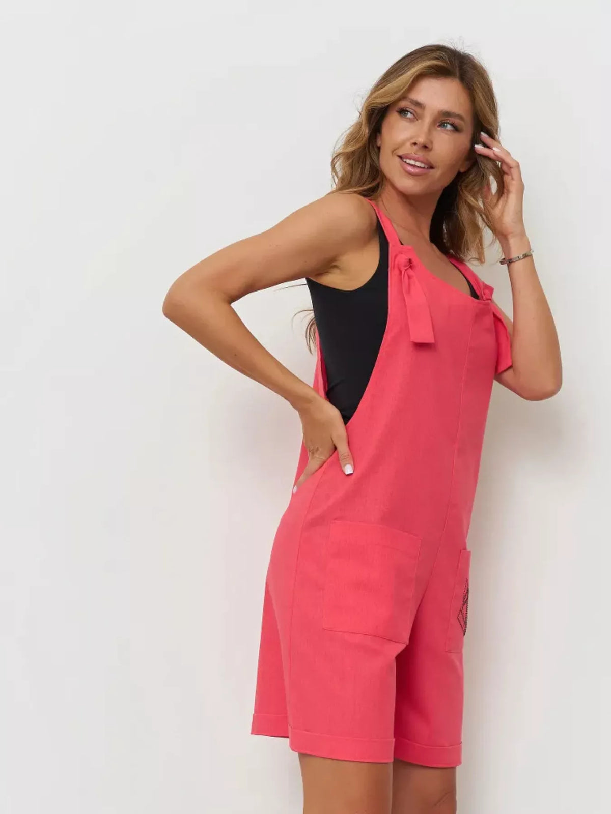 Sleeveless Tie-strap Romper (6)