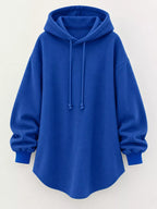 Full Size Drawstring Dropped Shoulder Hoodie Plus (13)