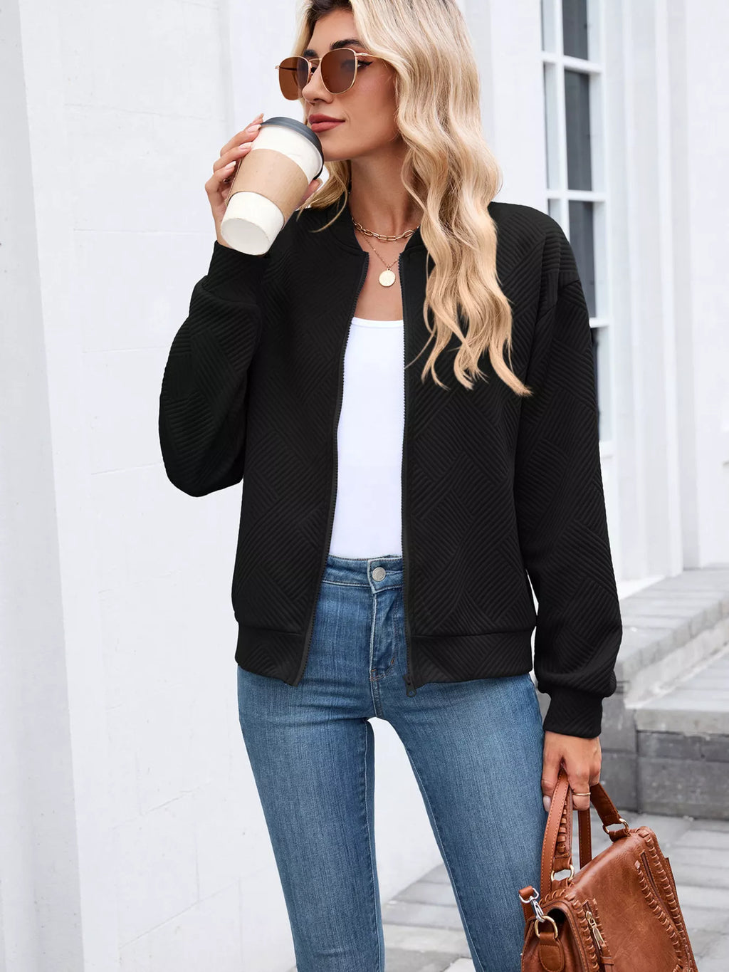 Textured Zip Up Jacket (13)