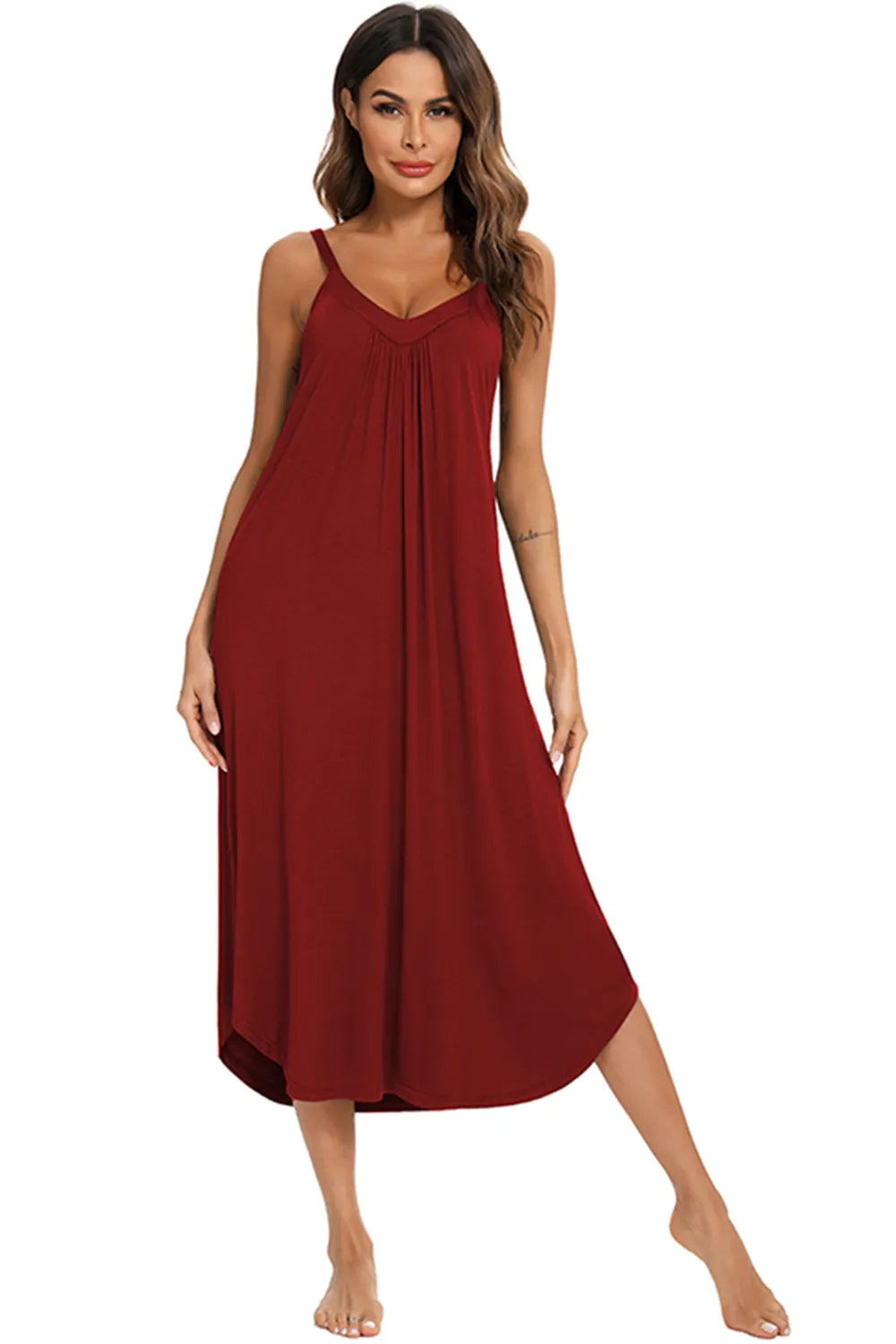 V-neck Midi Lounge Dress (22)