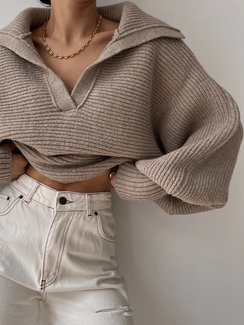 Johnny Collar Long Sleeve Sweater (10)