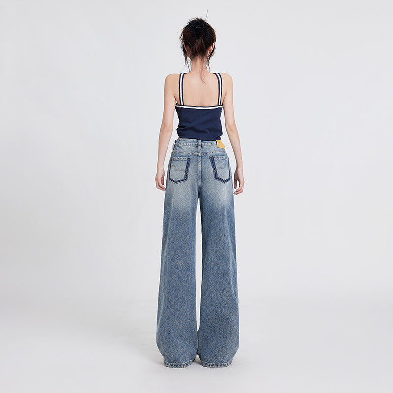 Wide Leg Jeans High Waist Baggy Straight Trousers photo 24