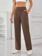 High Waist Active Pants Pockets (3)