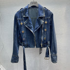 Button Denim Loose Top photo 12