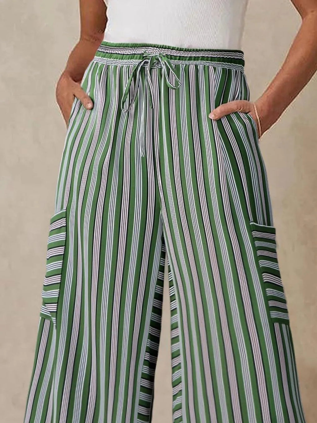 Contrast Striped Wide Leg Pants (19)