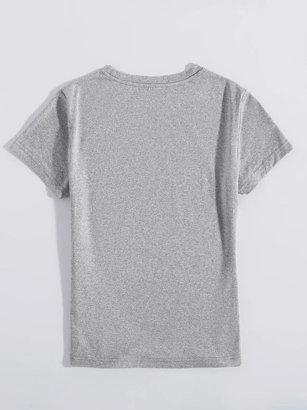 Graphic Heart Round Neck Short Sleeve T-shirt (14)