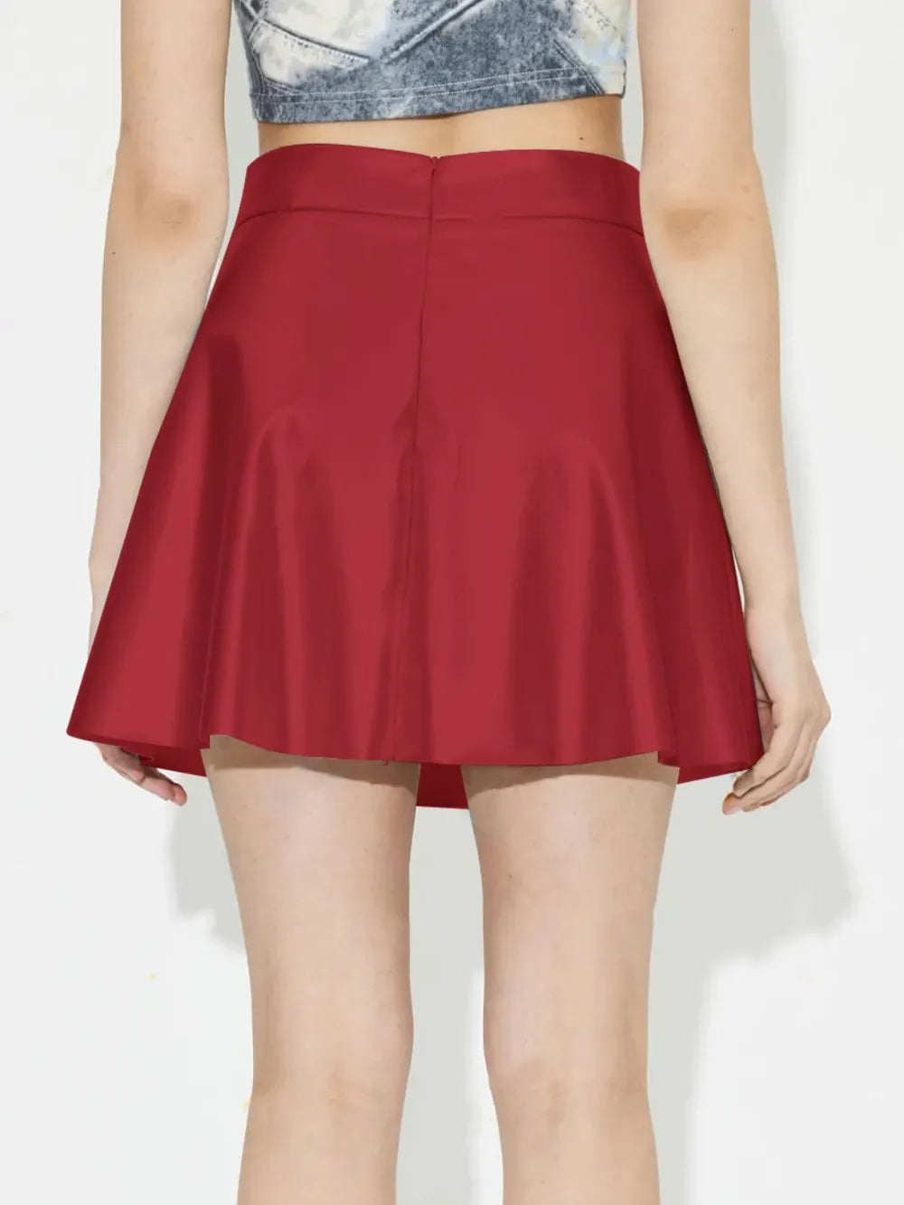 Ruched Mini Skirt Zipper (2)