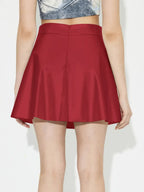 Ruched Mini Skirt Zipper (2)