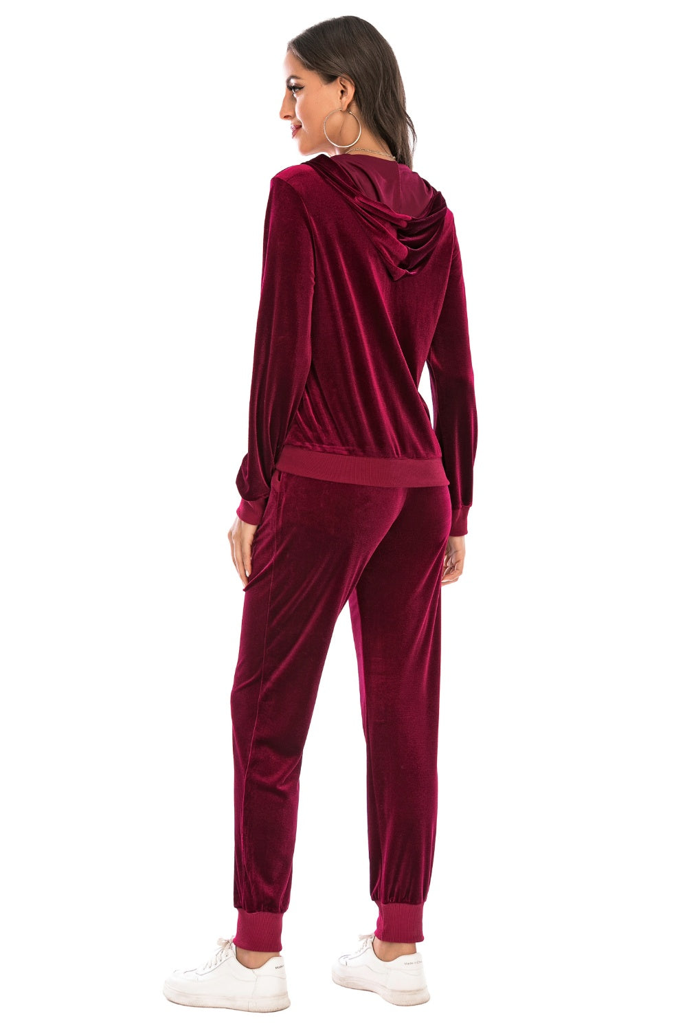 Zip-up Hooded Jacket Pants Set (16)