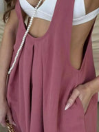 Pleated Overall Dress Pockets (7)