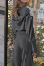 Zip-up Hoodie Pants Active Set (2)