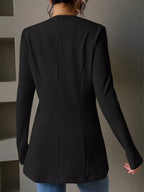 One Button Long Sleeve Blazer (16)