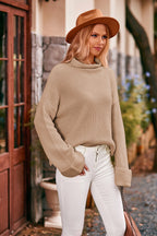 Mock Neck Drop Shoulder Sweater (8)