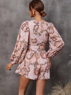 Cutout Front Printed Long Sleeve Romper (21)