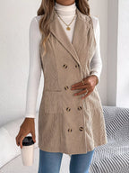 Double-breasted Long Vest Coat (3)