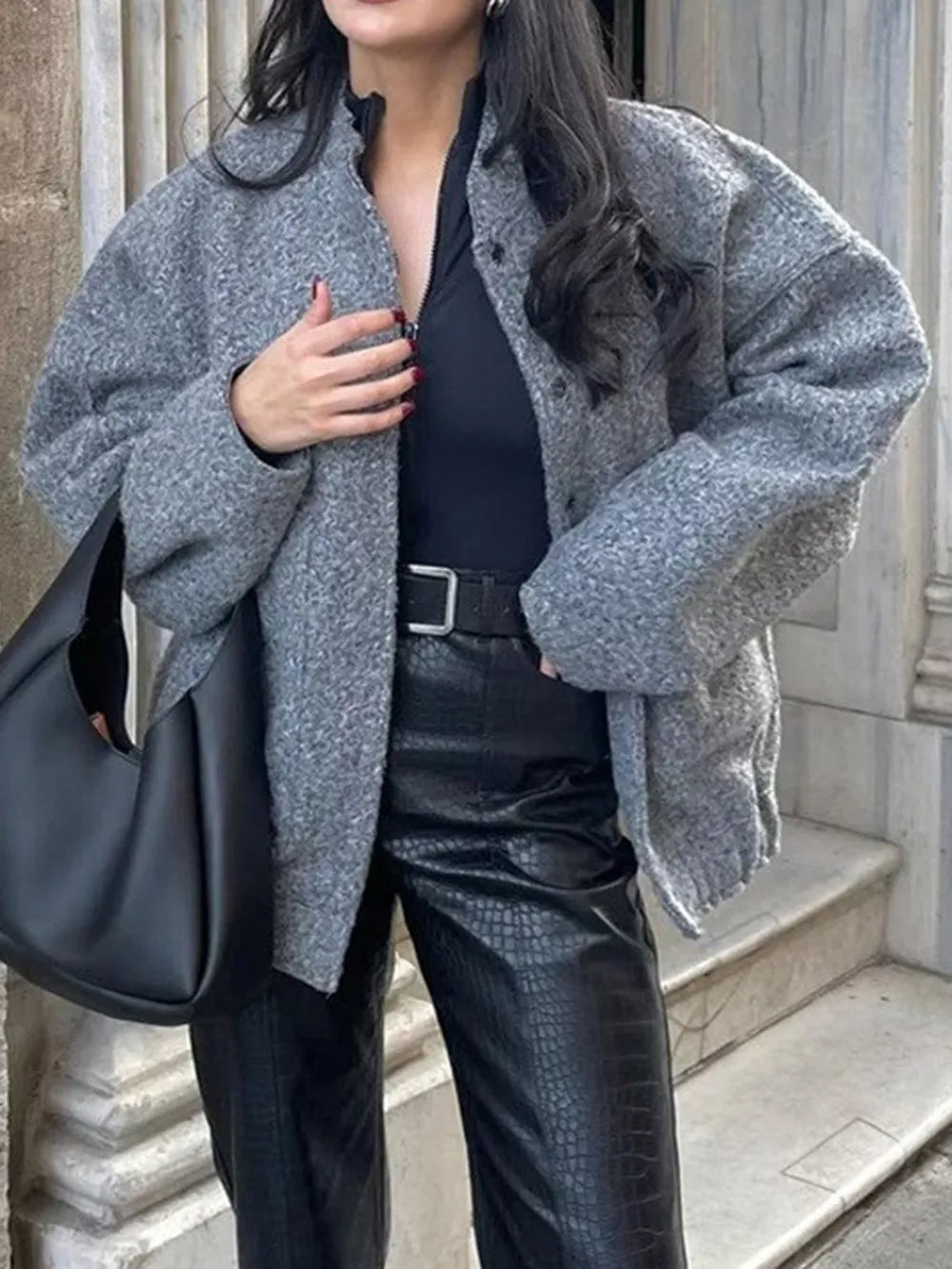 Full Size Snap Down Drop Shoulder Jacket (6)