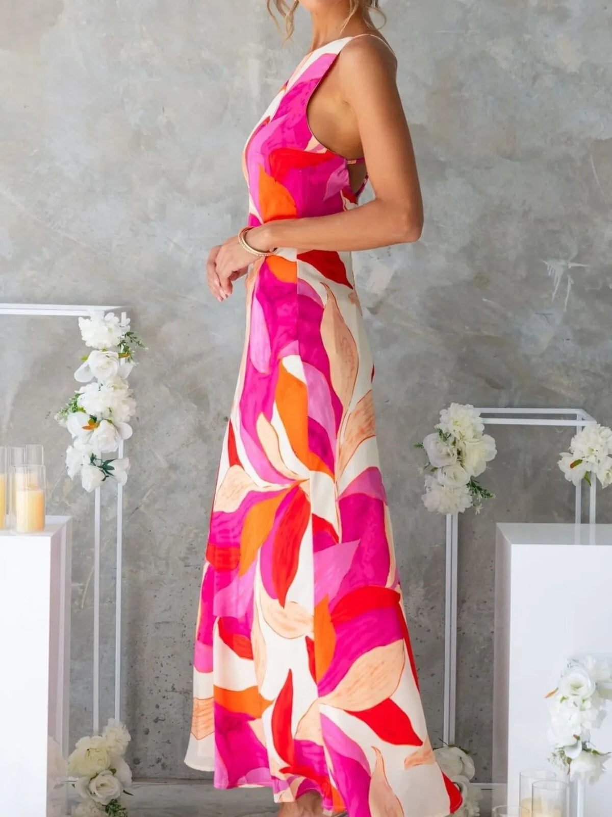 Printed Backless Sleeveless Maxi Dress (13)