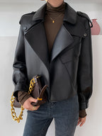 Genuine Leather Clothes Coat photo 6