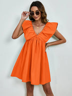 V-neck Cap Sleeve Mini Dress (8)
