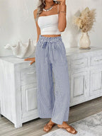 Full Size Striped Wide Leg Paper Bag Pants Plus (6)