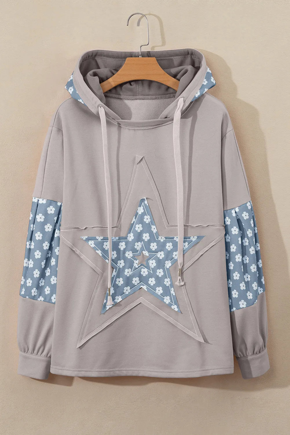 Drawstring Star Long Sleeve Hoodie (13)
