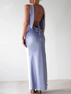 Satin Sleeveless Maxi Dress (6)